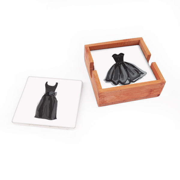 Little Black Dress Coaster Set