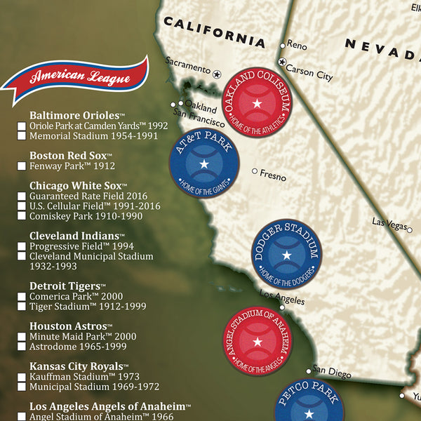 Ballpark Travel Quest Map