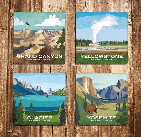 Top Four National Parks Coaster Set