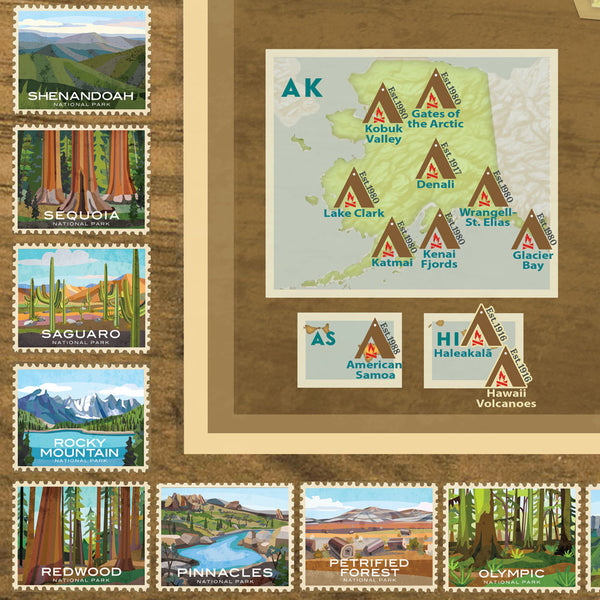 National Parks Travel Quest Map